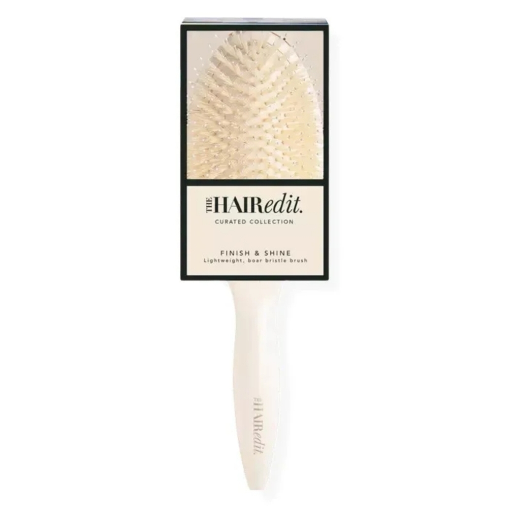 THE HAIR EDIT Cream Finish & Shine Boar Bristle Brush Curated Collection - NEW